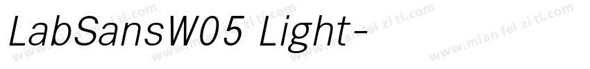 LabSansW05 Light字体转换